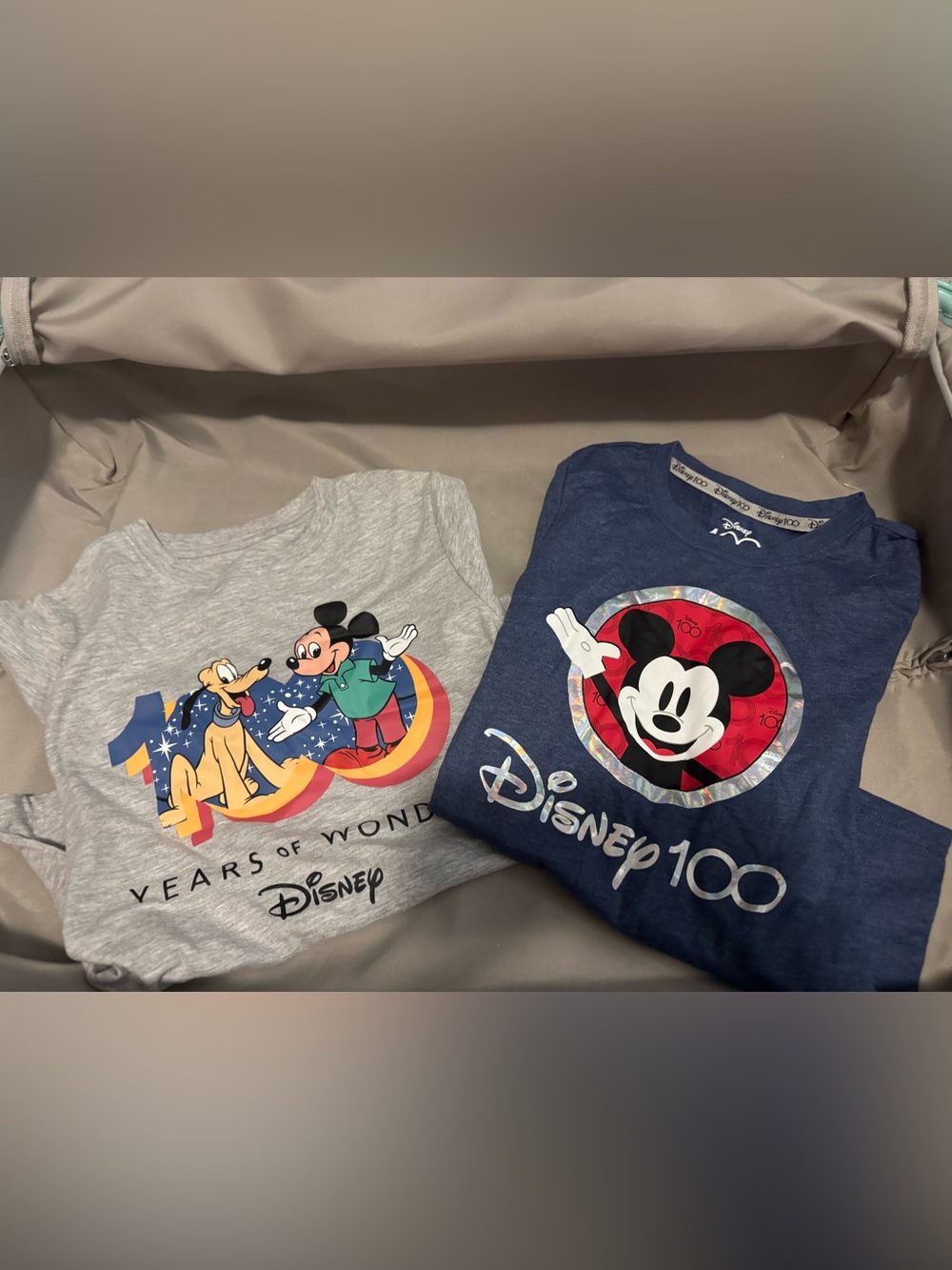 Disney Kids Mickey & Pluto Graphic Tees - Gray & Blue